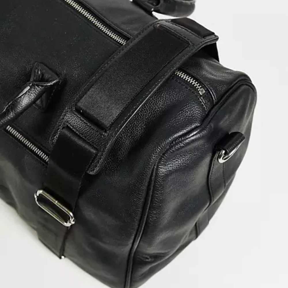 New BOLANGARO TREVOR Malcom Leather Weekend Bag - Picture 4 of 5